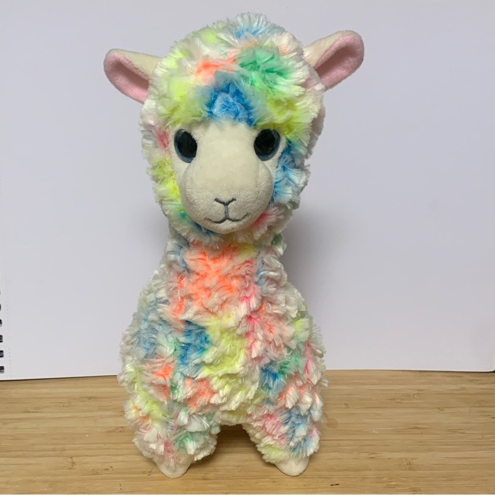 Ty Rainbow Plush Llama Beanie Baby